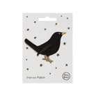 Black Bird Iron On Patch by Petra Boase