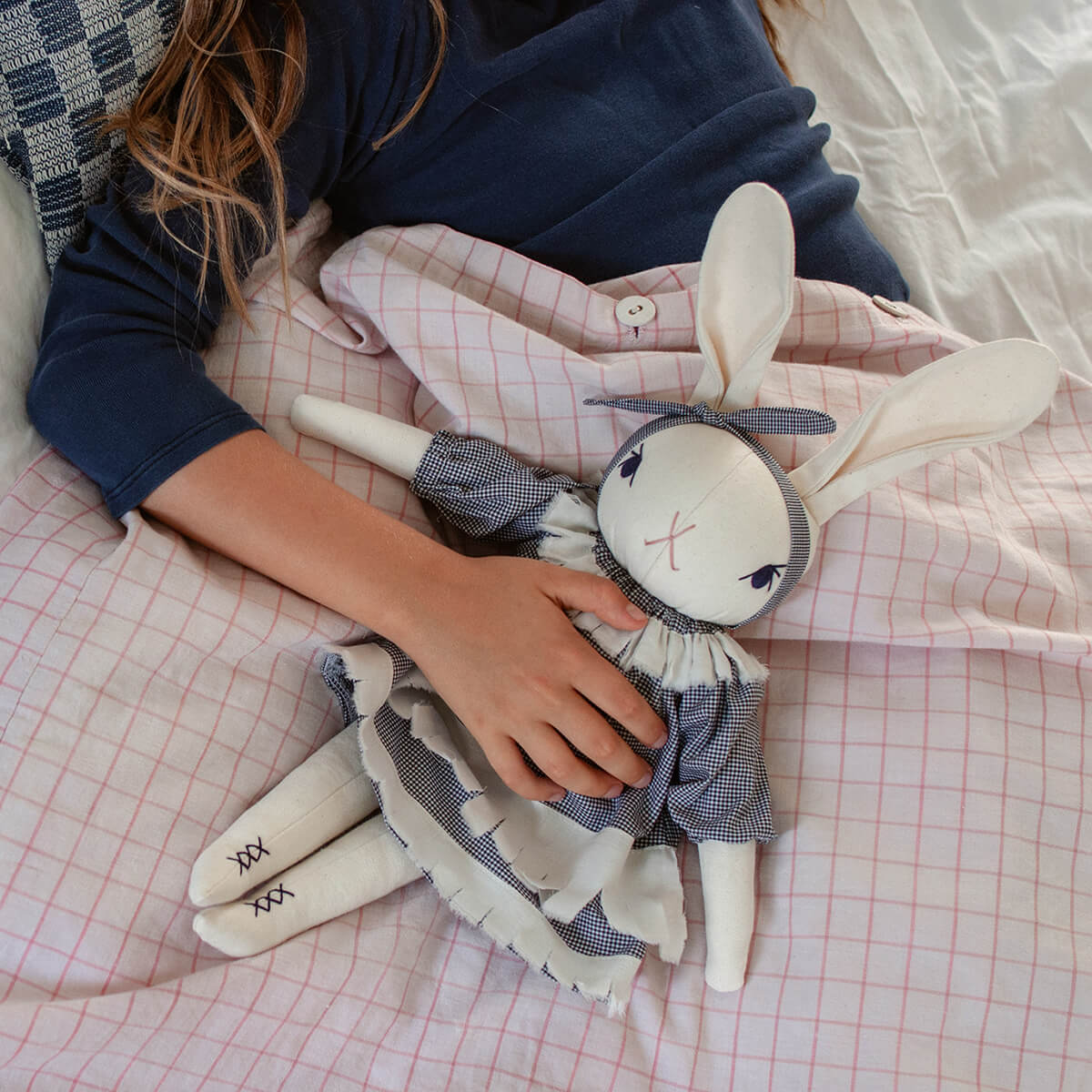 Claire Large Rabbit in White | Polka Dot Club – Junior Edition