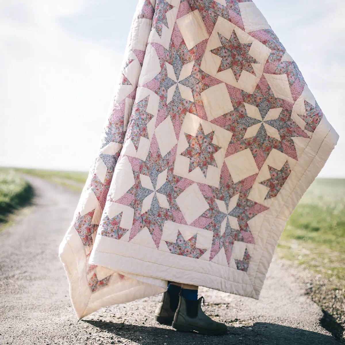 Shooting Star Liberty Patchwork Quilt by Projektityyny
