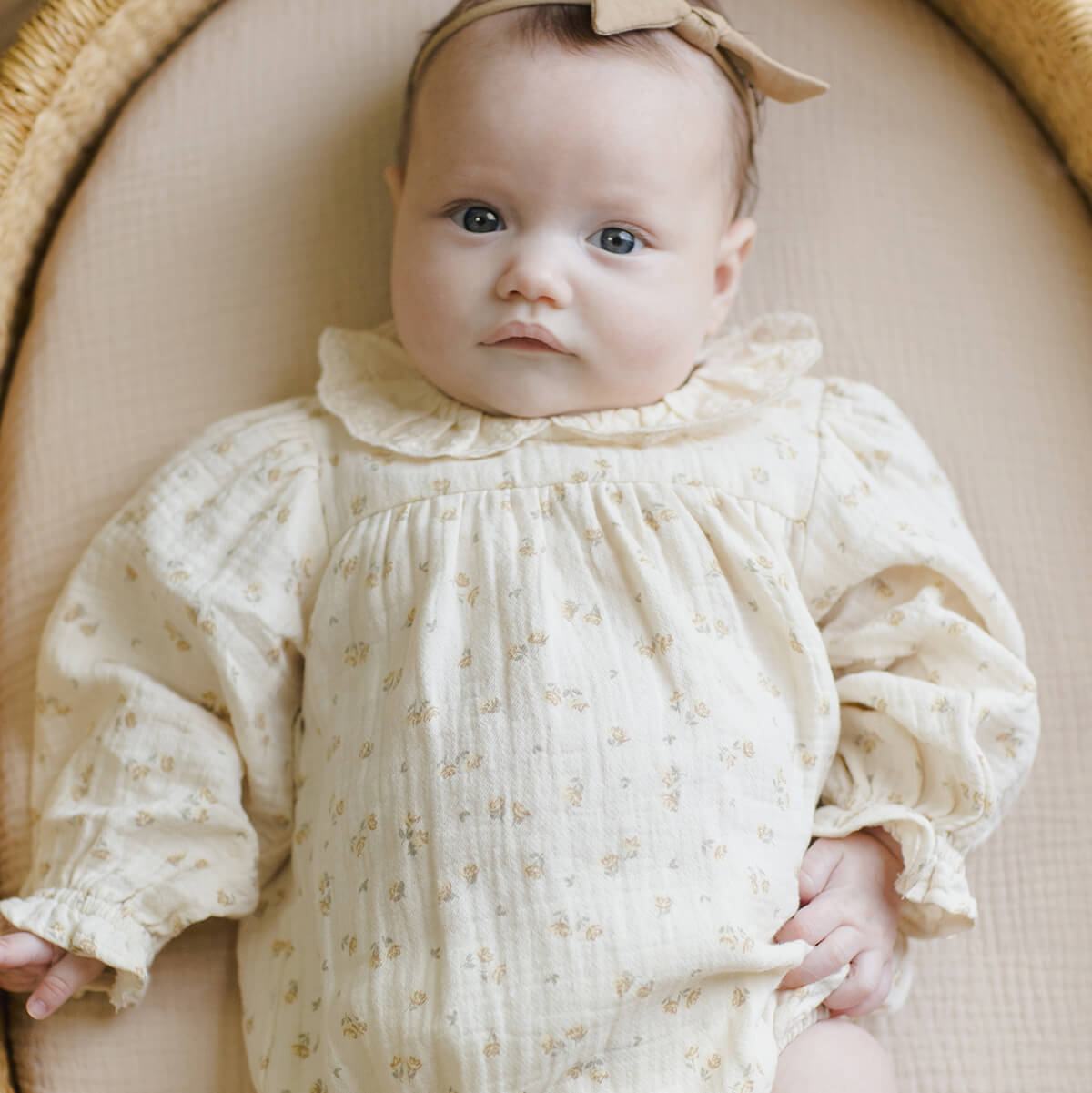 Callie Romper in Golden Floral by Quincy Mae – Junior Edition