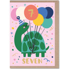 7 Turtle Age Greetings Card by Rumble Cards