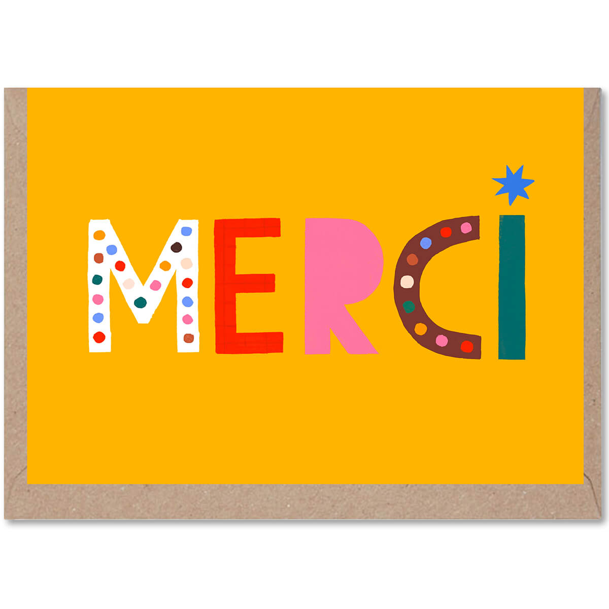 Merci Greetings Card by Rumble Cards – Junior Edition
