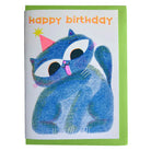 Birthday Cat Greetings Card by Rebecca Buchanan