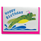 Hoppy Birthday Greetings Card by Rebecca Buchanan
