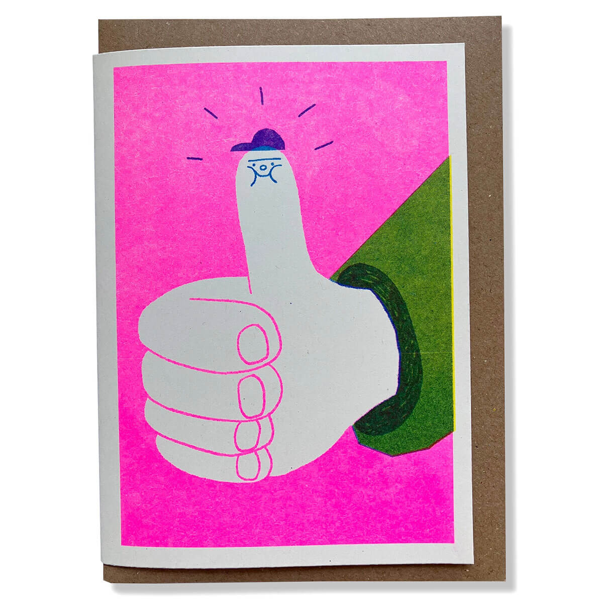 Thumbs Up Greetings Card by Rebecca Buchanan