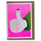 Thumbs Up Greetings Card by Rebecca Buchanan