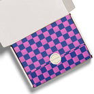 Blue and Pink Checkers Tissue Paper by Red Cap Cards