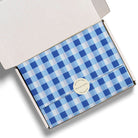 Blue Gingham Tissue Paper by Red Cap Cards