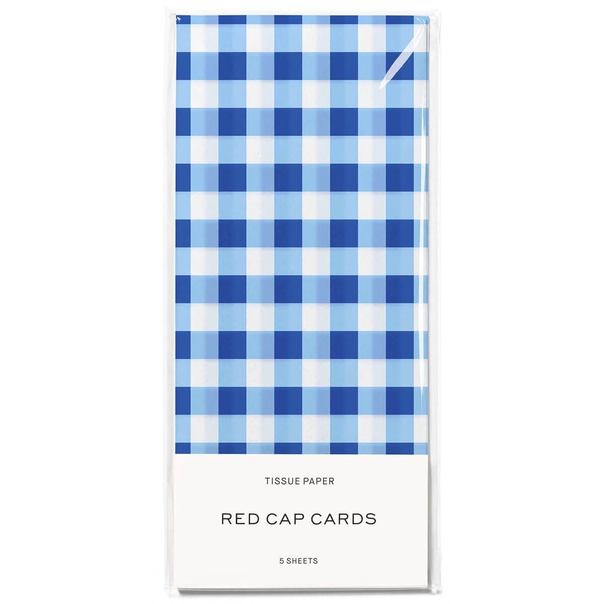 Blue Gingham Tissue Paper by Red Cap Cards