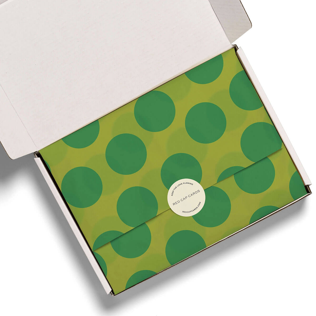 Green Dots Tissue Paper by Red Cap Cards