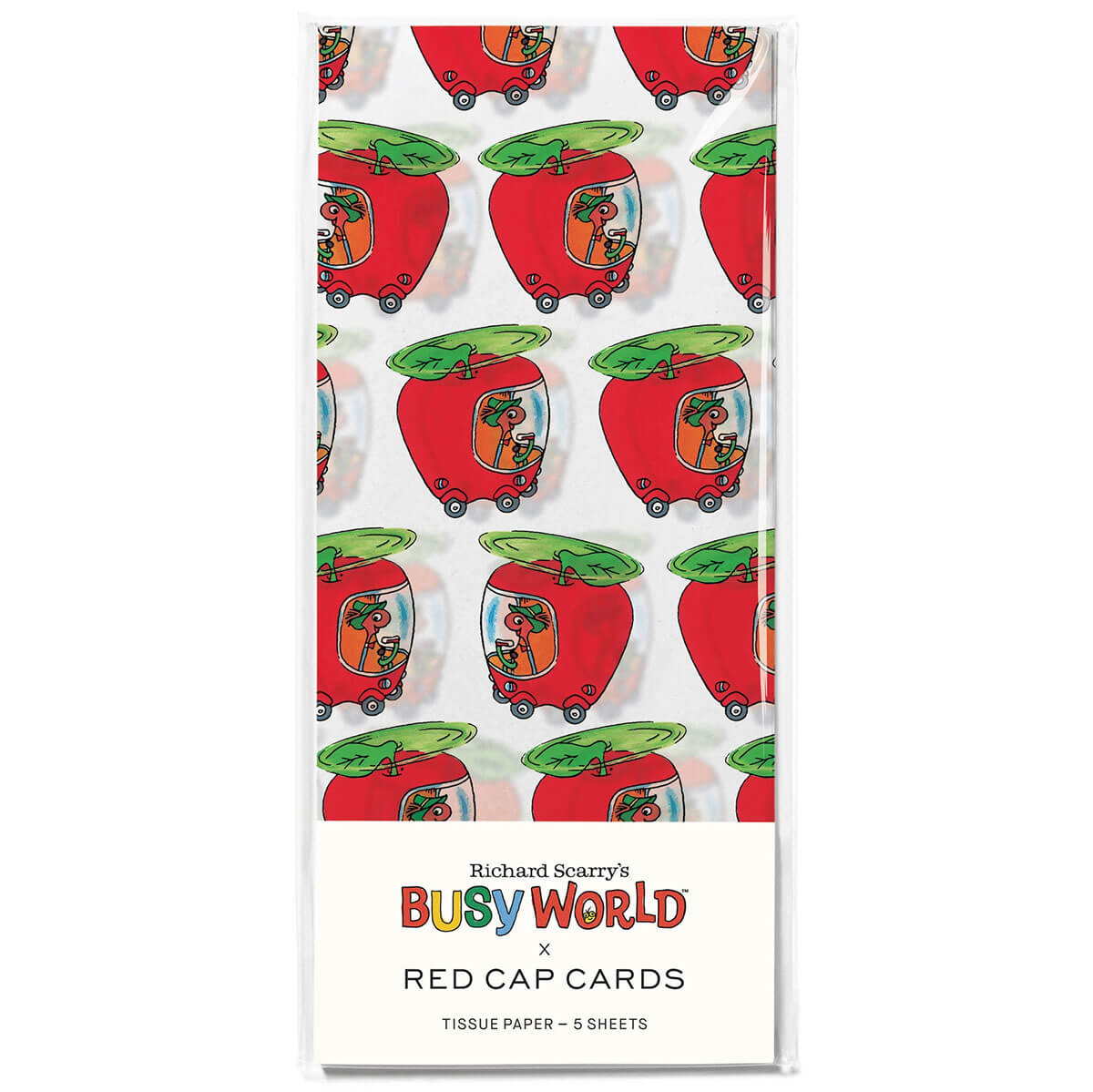 Lowly's Apple Car Tissue Paper by Red Cap Cards