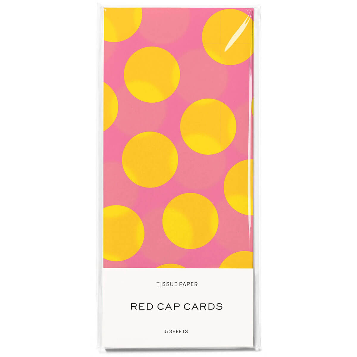 Pink and Yellow Dots Tissue Paper by Red Cap Cards