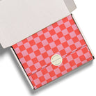 Red and Pink Checkers Tissue Paper by Red Cap Cards