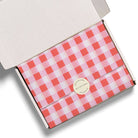 Red and Pink Gingham Tissue Paper by Red Cap Cards