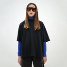 Boxy Tee in Moonless Night Black by Repose AMS