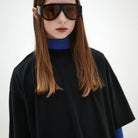 Boxy Tee in Moonless Night Black by Repose AMS