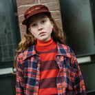 Button Down Shirt in Firecracker Horizon Check by Repose AMS