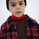 Button Down Shirt in Firecracker Horizon Check by Repose AMS