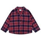 Button Down Shirt in Firecracker Horizon Check by Repose AMS