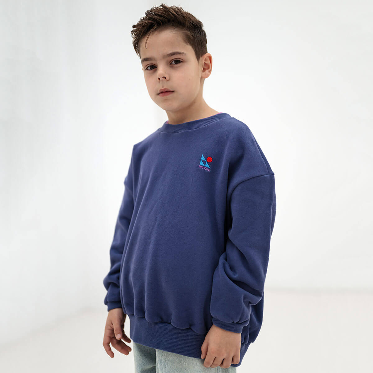 Cozydrop Sweater in Eclipse Blue by Repose AMS