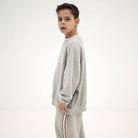 Cozydrop Sweater in Light Mixed Grey by Repose AMS