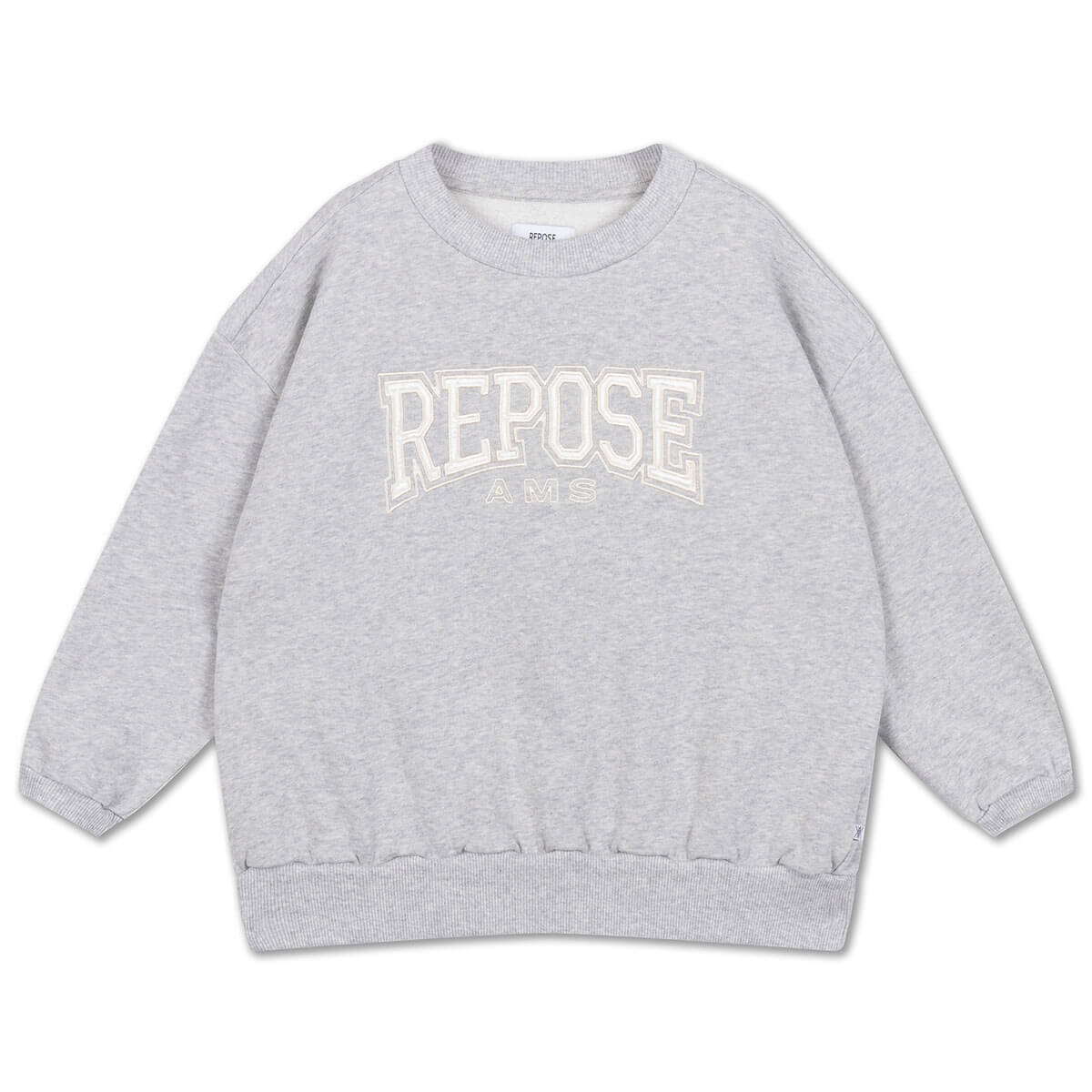 Cozydrop Sweater in Light Mixed Grey by Repose AMS