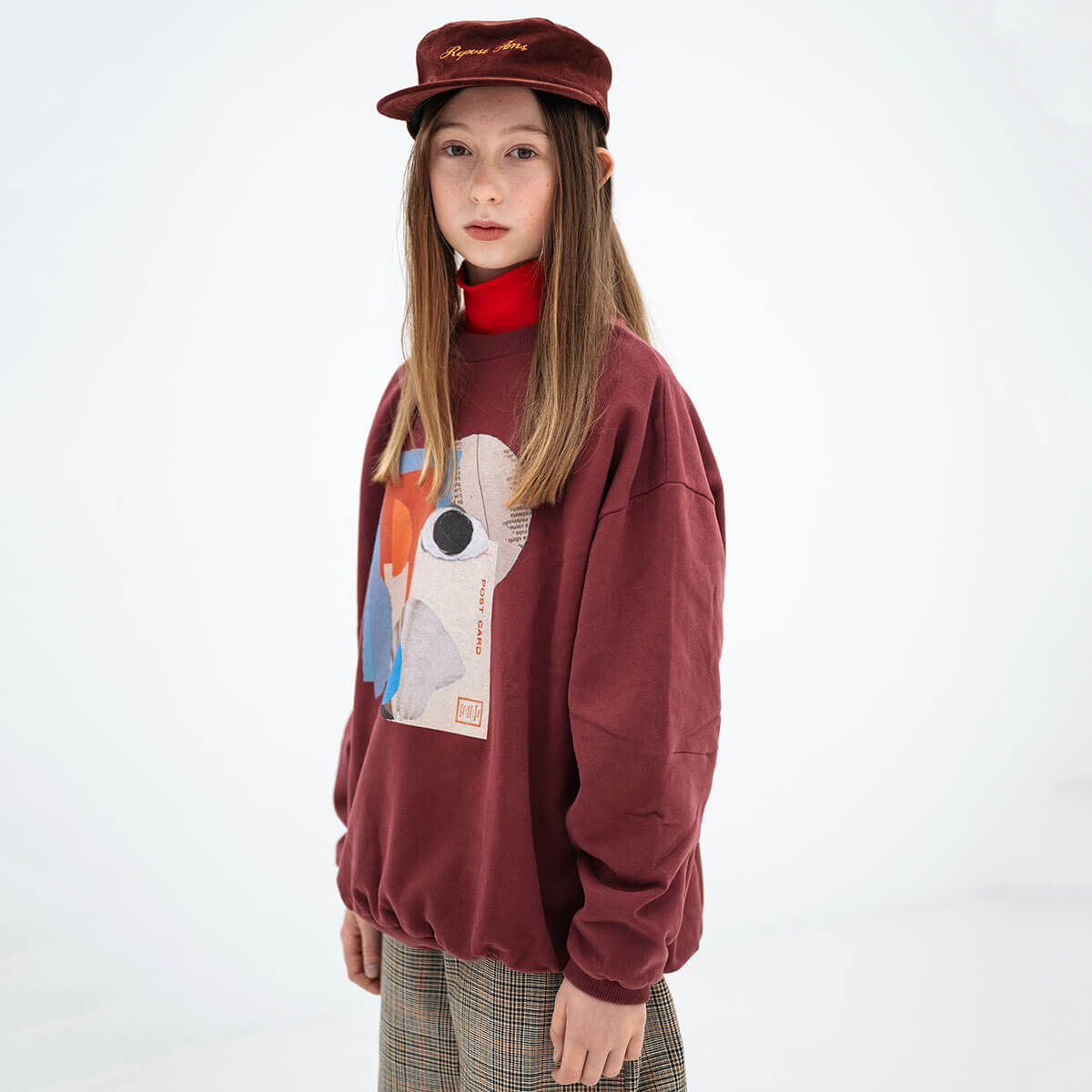 Cozydrop Sweater in Mulberry Rocket by Repose AMS