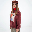 Cozydrop Sweater in Mulberry Rocket by Repose AMS