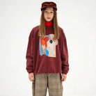 Cozydrop Sweater in Mulberry Rocket by Repose AMS