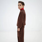 Crewneck Sweater in Pure Chocolate by Repose AMS