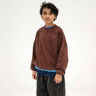 Crewneck Sweater in Pure Chocolate by Repose AMS