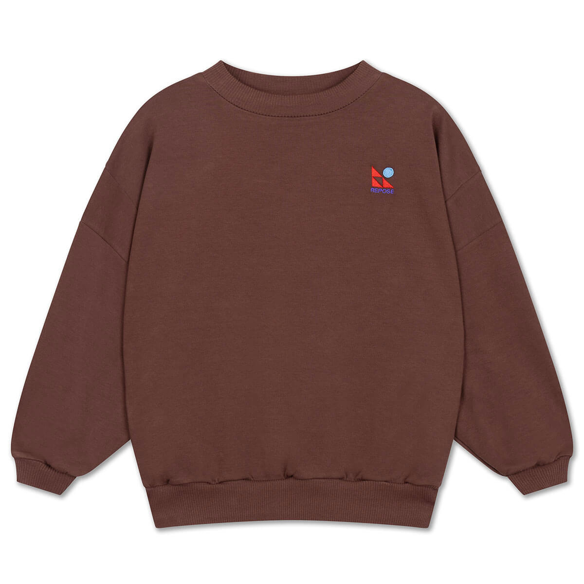 Crewneck Sweater in Pure Chocolate by Repose AMS