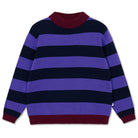 Knit Crew Sweater in Orchid Blue Block Stripe by Repose AMS