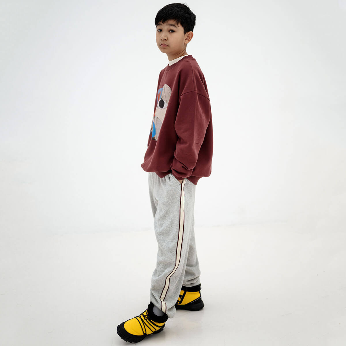 Loose Ease Pants in Light Mixed Grey by Repose AMS