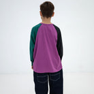 Raglan Long Sleeve Tee in Colour Block by Repose AMS