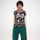 Soccer Tee in Liquid Marble Colour Block by Repose AMS