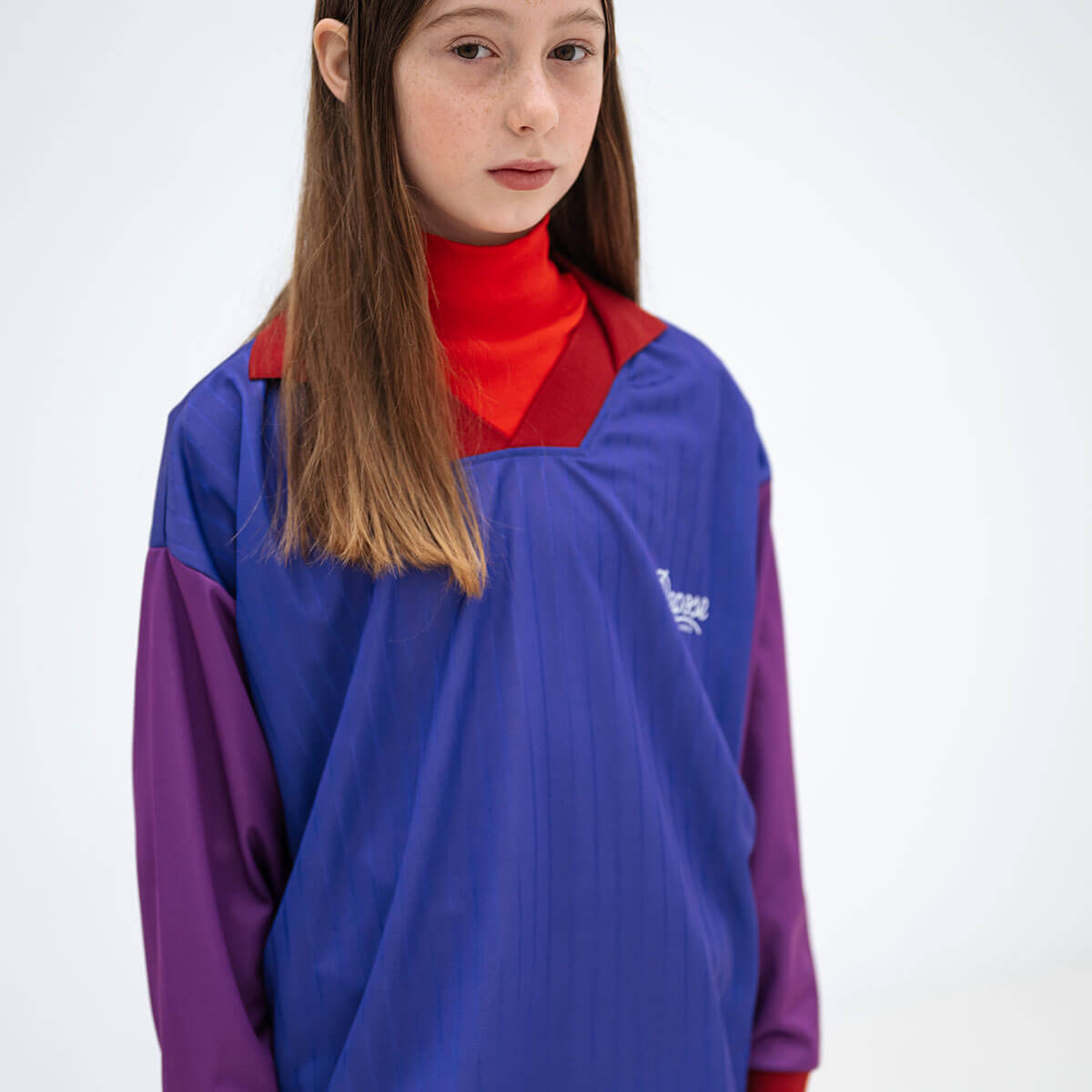 Sports Jersey in Orchid Pop Colour Block by Repose AMS