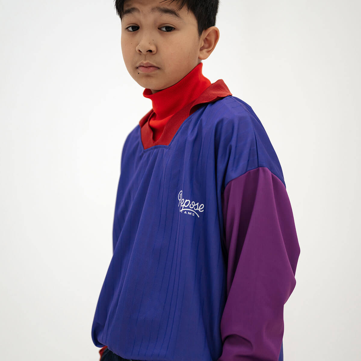 Sports Jersey in Orchid Pop Colour Block by Repose AMS