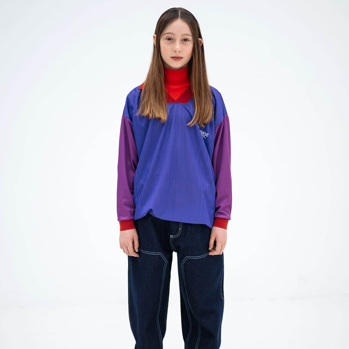 Sports Jersey in Orchid Pop Colour Block by Repose AMS