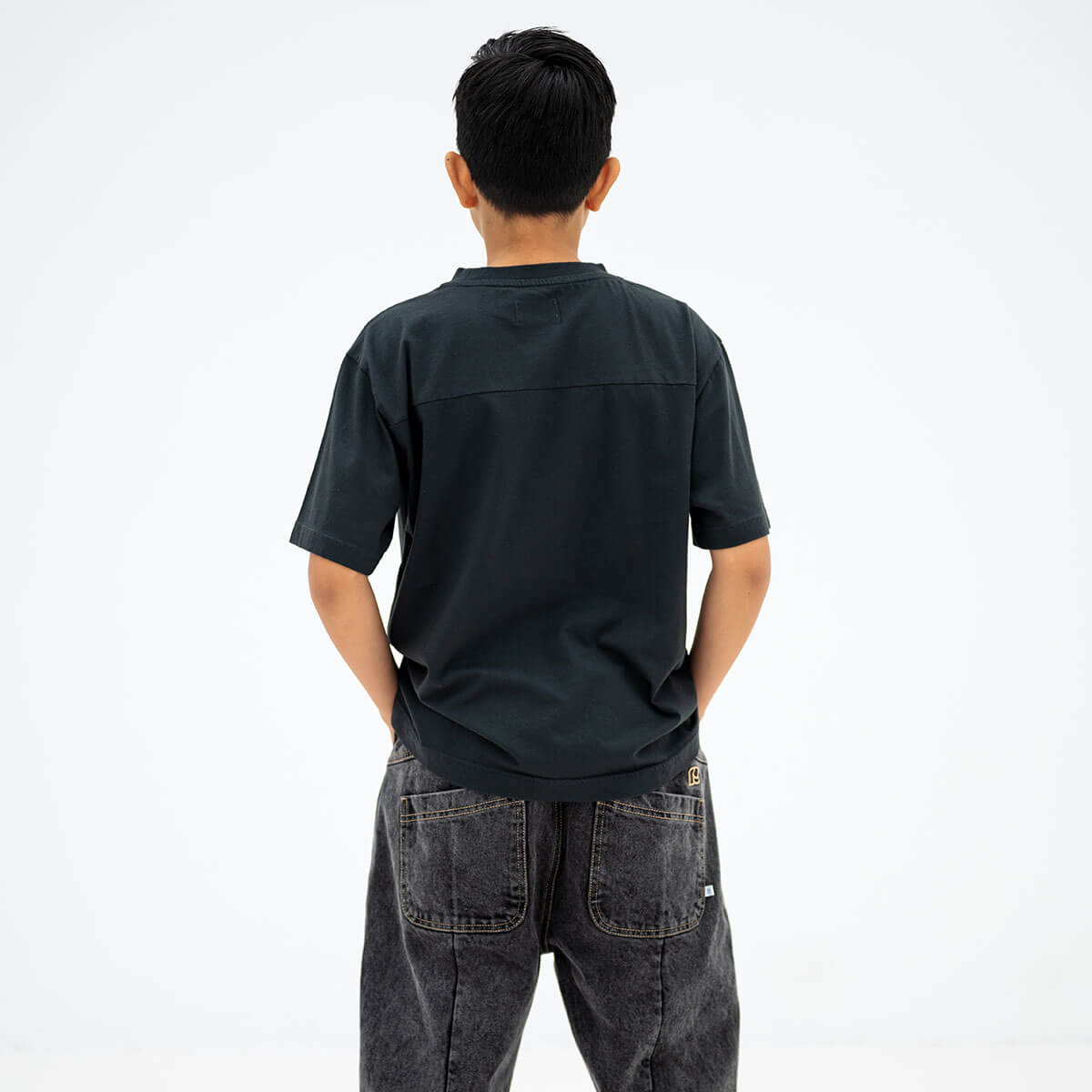 Tee Shirt in Moonless Night Black by Repose AMS