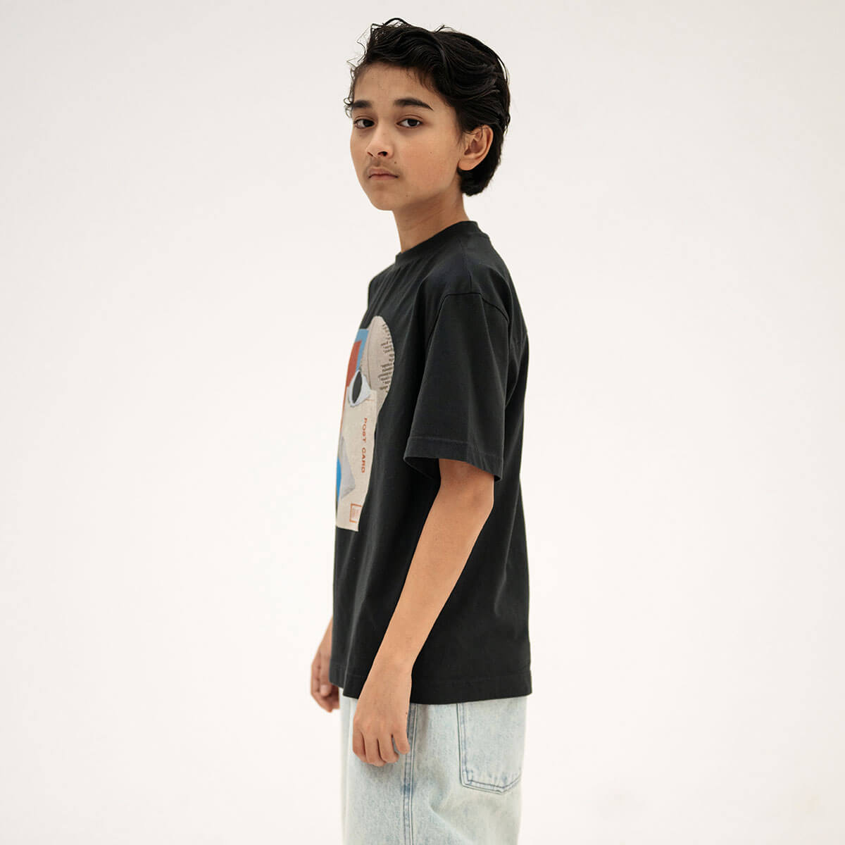 Tee Shirt in Moonless Night Black by Repose AMS