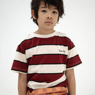 Tee Shirt in Mulberry Stripe by Repose AMS