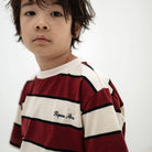 Tee Shirt in Mulberry Stripe by Repose AMS