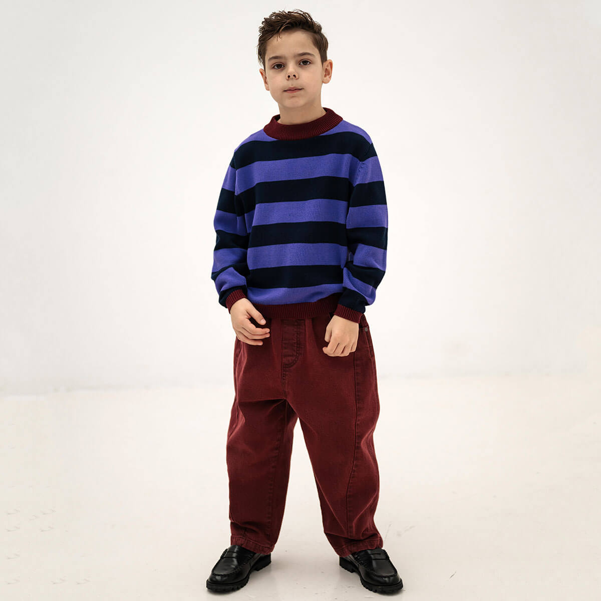 Wide Pant in Ash Plum by Repose AMS