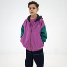 Zip Up Hoodie in Colour Block by Repose AMS