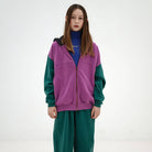 Zip Up Hoodie in Colour Block by Repose AMS