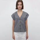 Diana Top in Black Gingham by Rita Row