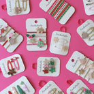 Jolly Xmas Embroidered Hair Clip Set by Rockahula