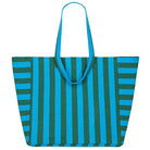 Elisa Tote Bag in Turquoise / Olive Stripes by Rose in April