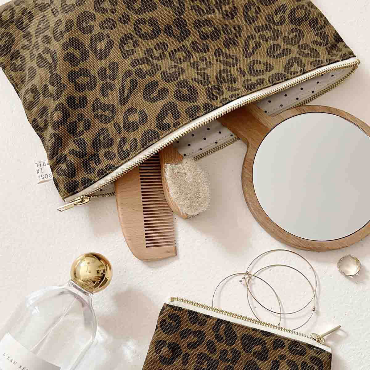 Marie Purse in Graou Leopard Olive by Rose in April